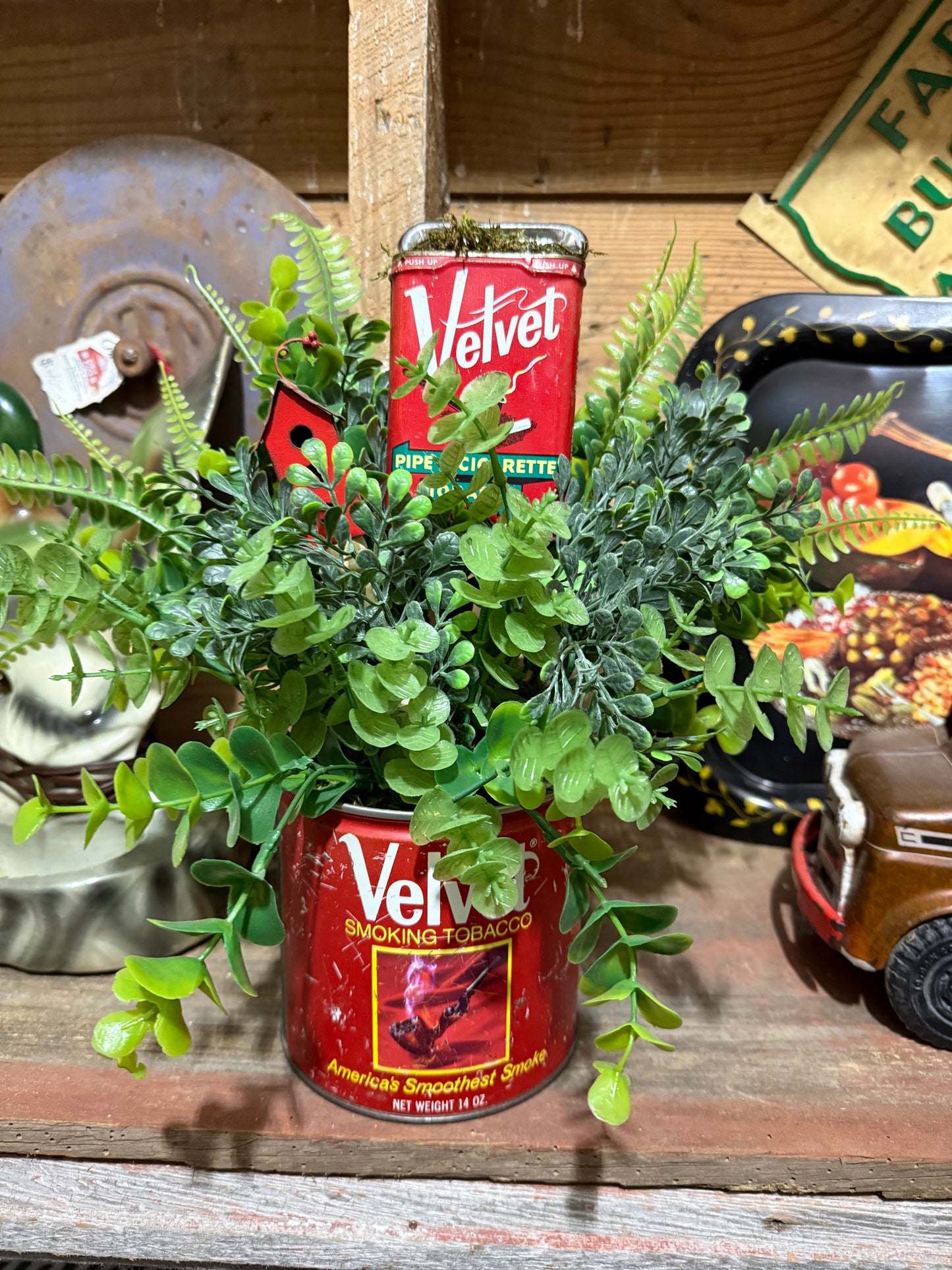 Tobacco can decor