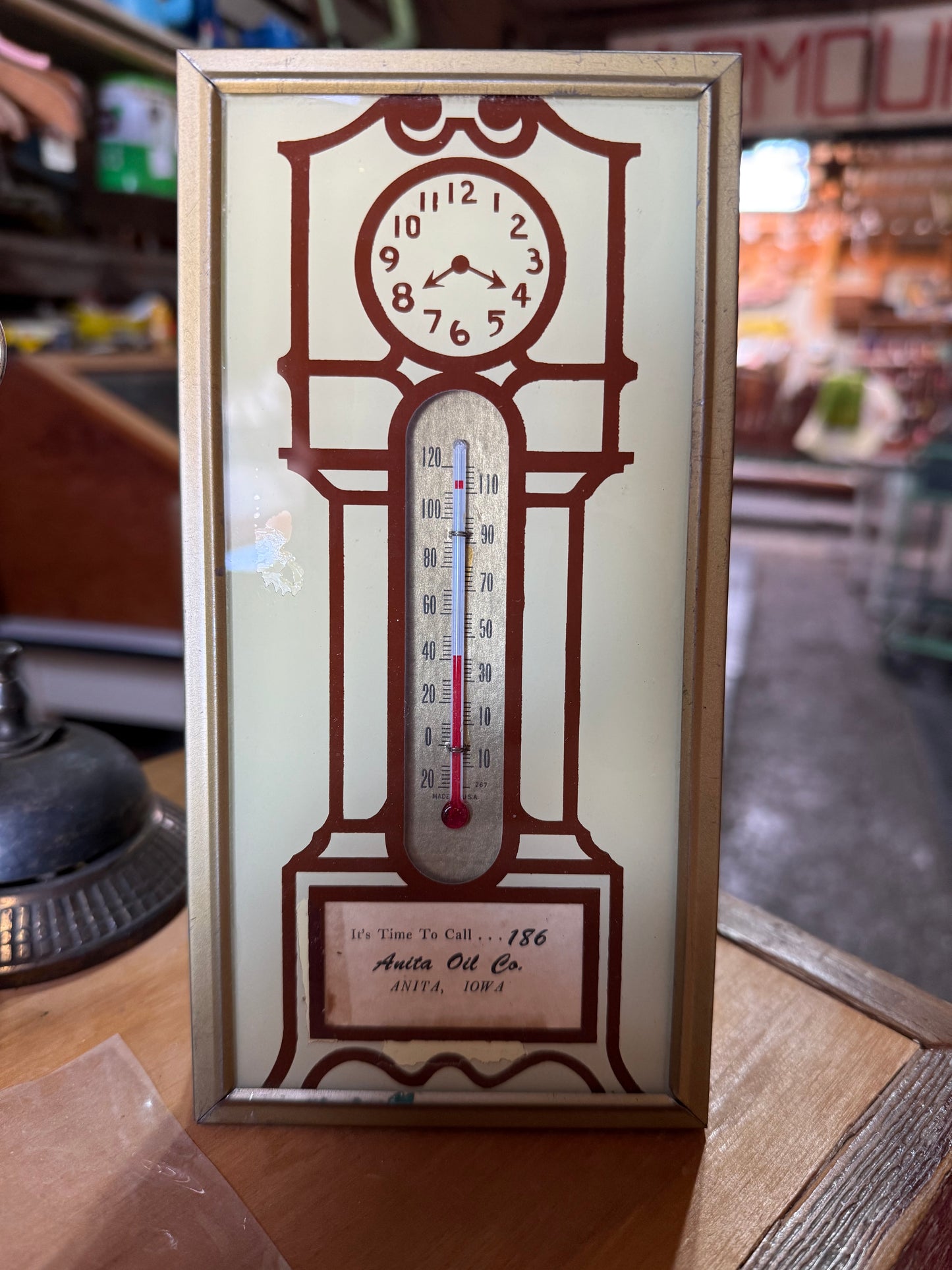 ANITA, IA advertising thermometer
