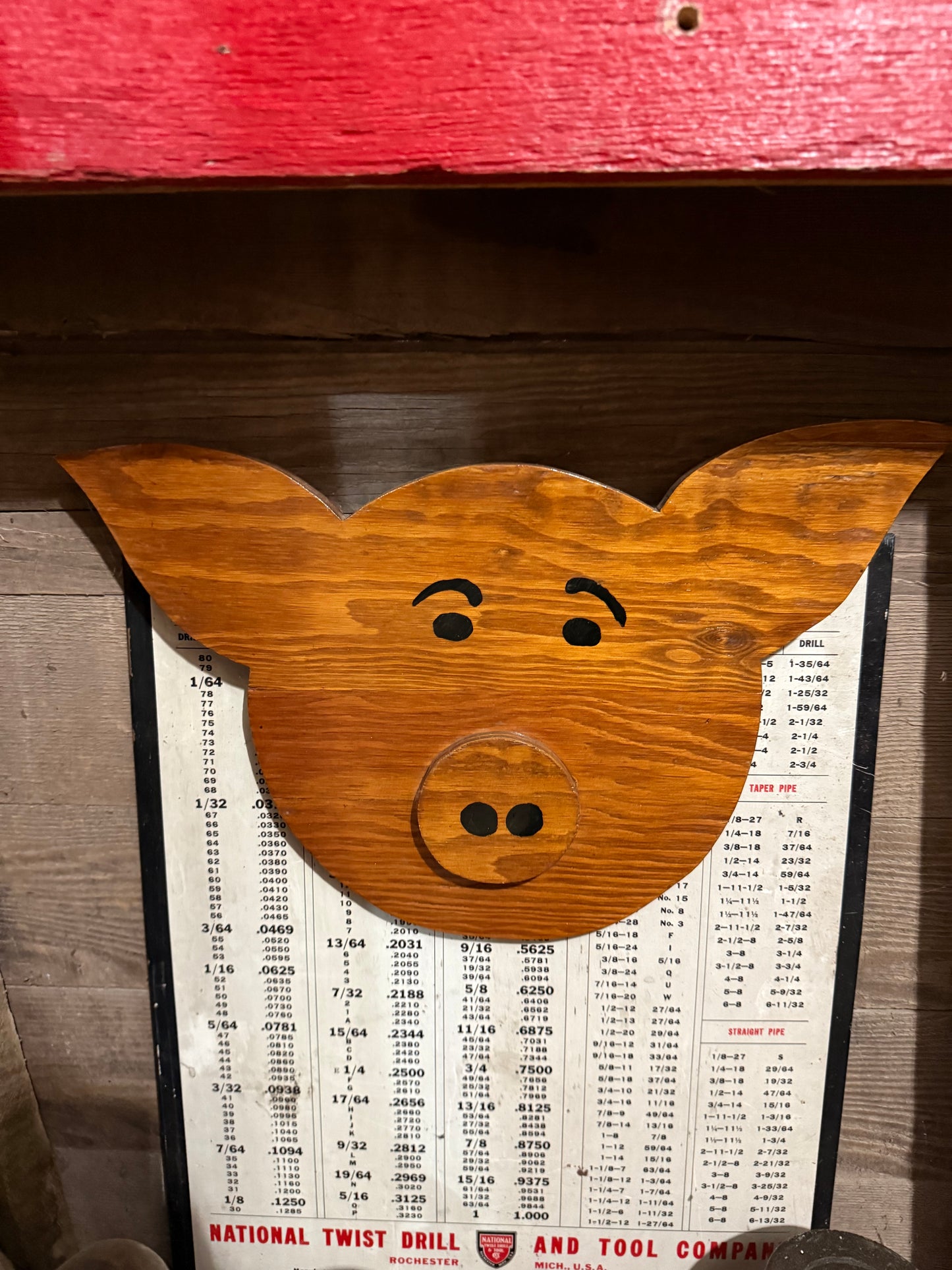Pig -- wood head cutouts