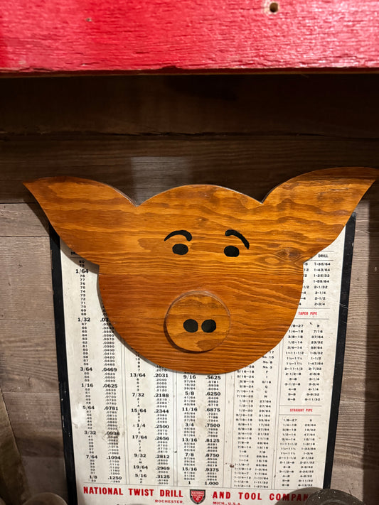 Pig -- wood head cutouts