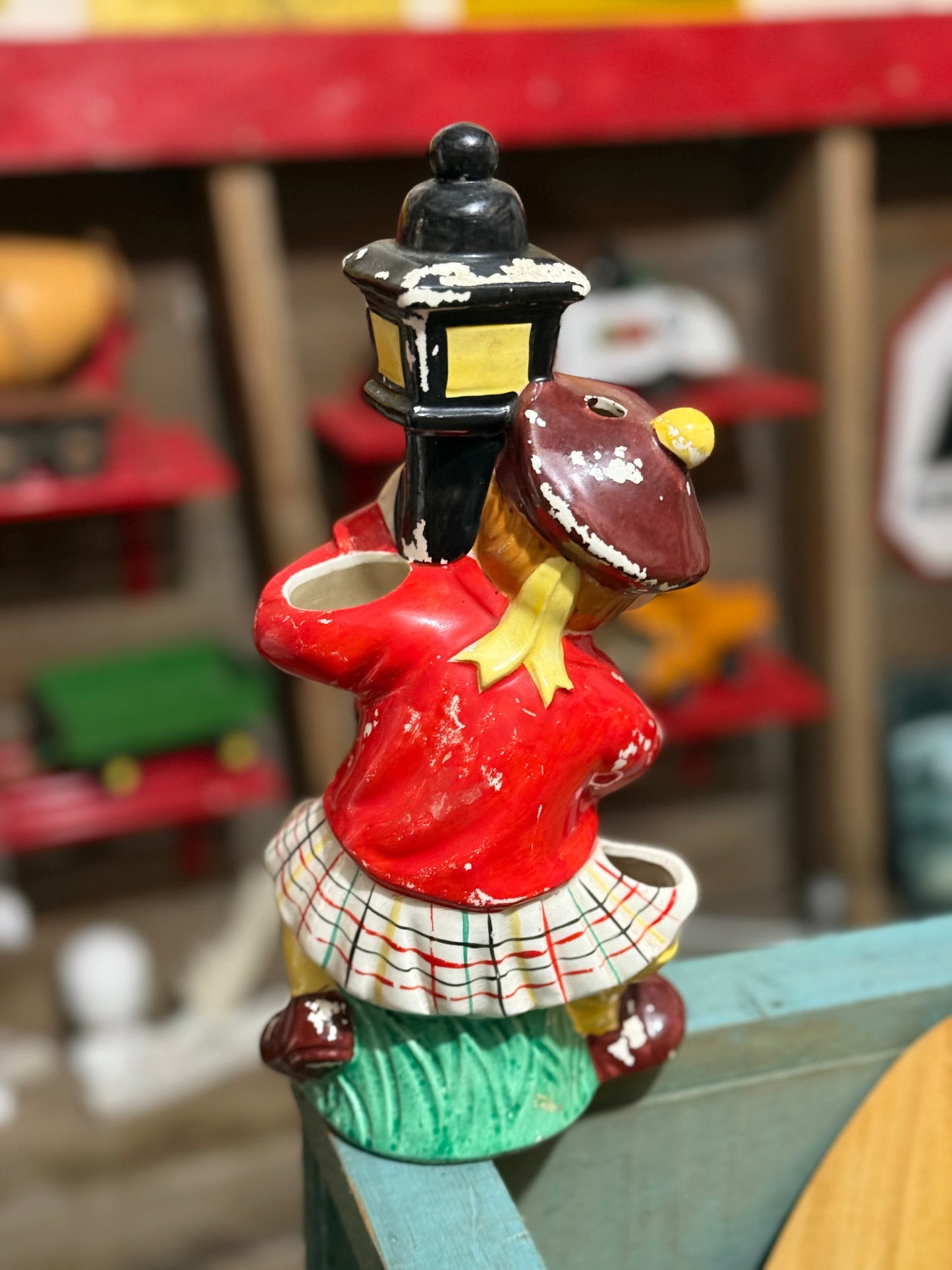 1950’s Vintage Drunk on a Lampost Scottish Man
