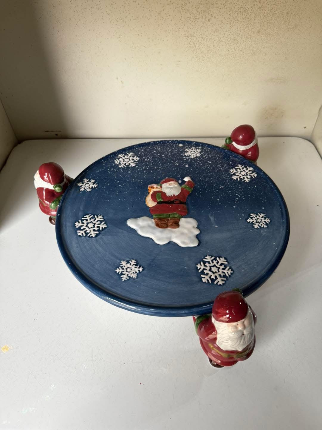 2002 Home Interior Christmas Pedestal Plate